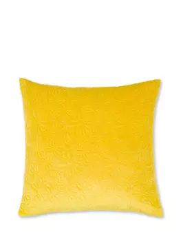 Однотонное стеганое бархатное одеяло 45х45см Coincasa, желтый