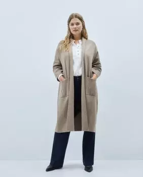 Однотонное женское вязаное пальто Couchel