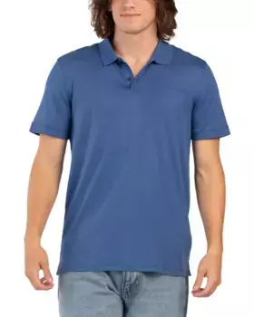 Однотонное жидкое поло с короткими рукавами Calvin Klein, цвет True Navy
