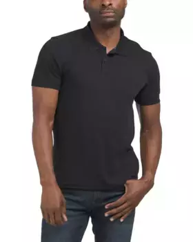 Однотонное жидкое поло с короткими рукавами Calvin Klein, цвет Black Beauty