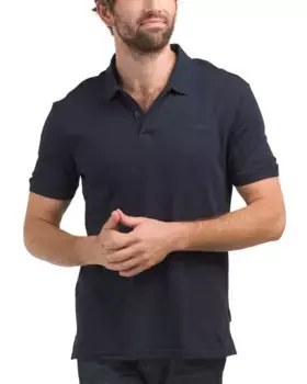 Однотонное жидкое поло с короткими рукавами Calvin Klein, цвет Dark Sapphire