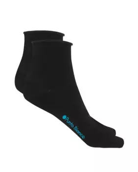 Однотонные белые женские носки с манжетами Punto Blanco, черный