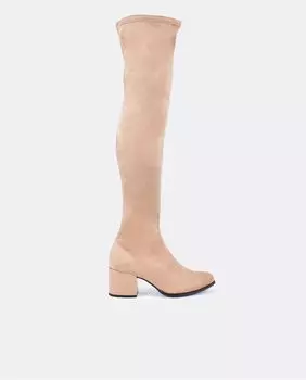Однотонные бежевые высокие женские сапоги Cupl, бежевый