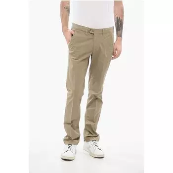 Однотонные брюки-чинос ID со шлевками для ремня Corneliani, Green