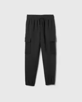 Однотонные брюки для мальчика с карманами-карго Gap, черный
