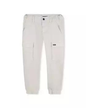 Однотонные брюки-карго для мальчика с петлями для ремня на талии DKNY, цвет Crudo