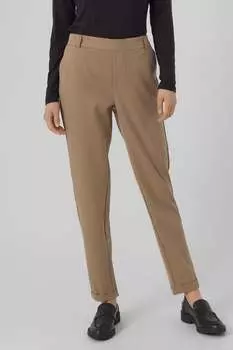 Однотонные брюки с нормальной талией. Vero Moda, коричневый
