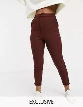 Однотонные брюки-сигареты в винтажном стиле Reclaimed Vintage