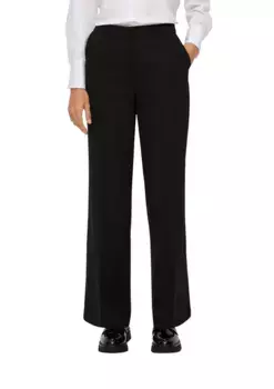 Однотонные брюки со складками S.Oliver BLACK LABEL, черный