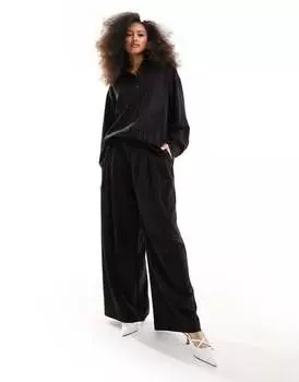 Однотонные брюки в полоску ASOS DESIGN