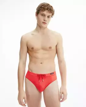 Однотонные черные мужские трусы Calvin Klein, красный