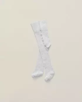 Однотонные детские колготки с завышенной талией Zippy, светло-серый