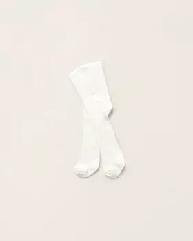 Однотонные детские колготки с завышенной талией Zippy, белый