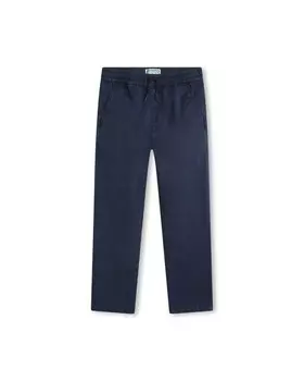 Однотонные детские штаны на кулиске Kenzo Kids, темно-синий
