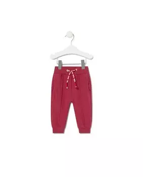 Однотонные детские спортивные штаны из хлопка Tous, гранатовый