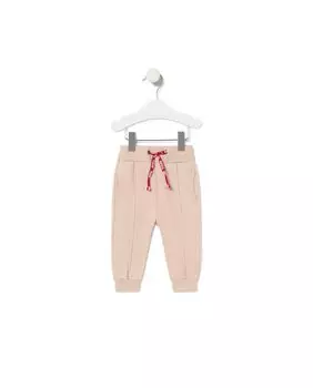 Однотонные детские спортивные штаны из хлопка Tous, розовый