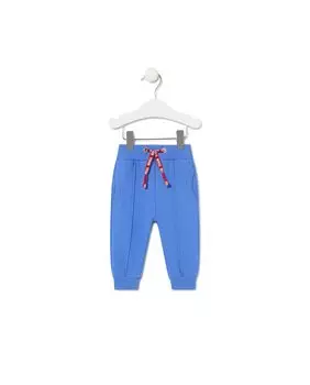 Однотонные детские спортивные штаны из хлопка Tous, синий