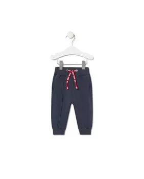 Однотонные детские спортивные штаны из хлопка Tous, темно-синий