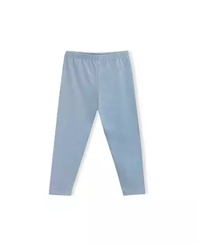 Однотонные девичьи леггинсы с эластичной резинкой на талии Knot, синий