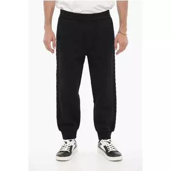 Однотонные джоггеры с шерстяными вставками по бокам Neil Barrett, Black