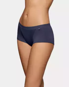 Однотонные хипстерские брюки-кюлоты с плоскими швами Impetus, темно-синий