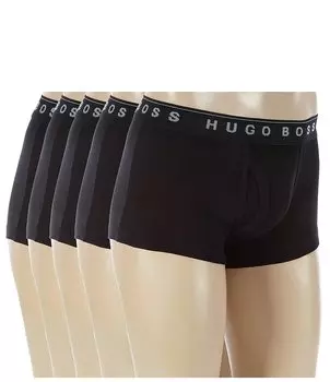 Однотонные хлопковые плавки Hugo Boss, 5 шт., черный