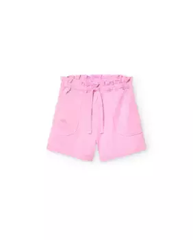 Однотонные хлопковые шорты для девочек Boboli, цвет Rosa