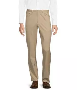 Однотонные классические брюки с плоской передней частью Hart Schaffner Marx New York, бежевый