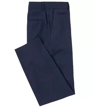 Однотонные классические брюки узкого кроя с плоской передней частью Hugo Boss, синий