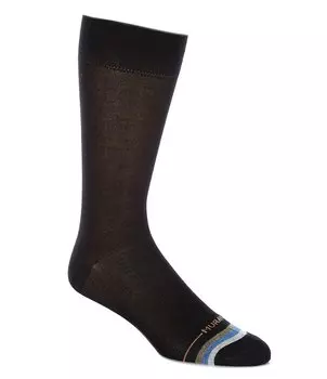 Однотонные классические носки из муранского стекла с полосками на мыске Murano, черный