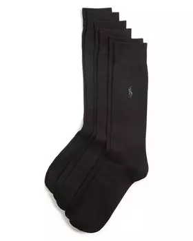 Однотонные классические носки Polo Ralph Lauren, 3 шт, черный