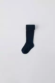 Однотонные колготки ZARA, темно-синий