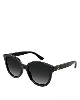 Однотонные круглые солнцезащитные очки Gucci '80s, 54 мм, черный