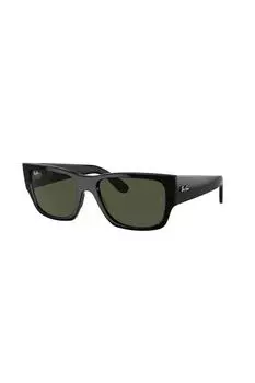 Однотонные квадратные солнцезащитные очки Ray-Ban, черный