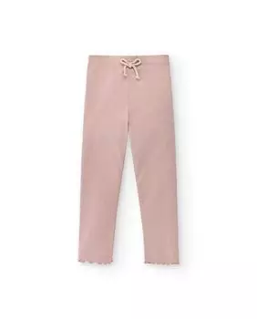 Однотонные леггинсы для девочек с кулиской на талии Charanga, розовый