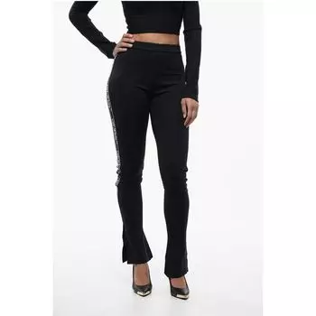 Однотонные леггинсы с логотипом сбоку и разрезом на щиколотке Off-White, Black