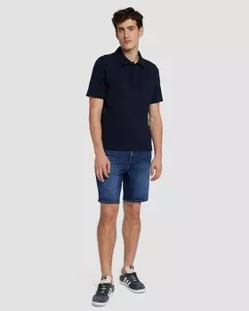 Однотонные мужские джинсовые шорты 7 For All Mankind, темно-синий