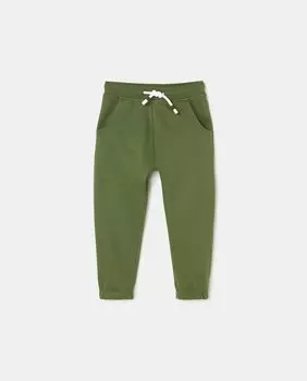 Однотонные плюшевые брюки с карманами El Corte Ingls, зеленый