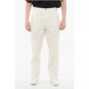 Однотонные повседневные брюки NEWCOMB с логотипом на пуговицах Carhartt Wip, White