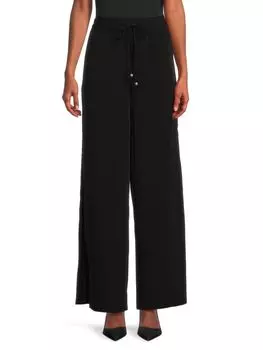 Однотонные широкие брюки Karl Lagerfeld Paris, черный