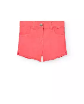 Однотонные шорты для девочек с потертым подолом Boboli, фуксия