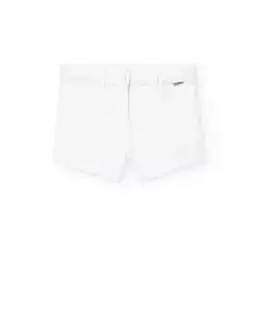 Однотонные шорты для девочек с потертым подолом Boboli, белый