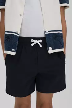 Однотонные шорты для плавания с завязками на талии Reiss, синий