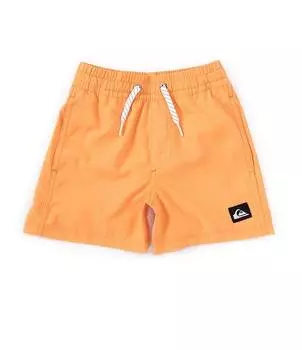 Однотонные шорты для волейбола Quiksilver Little Boys 2T-7 на каждый день, оранжевый