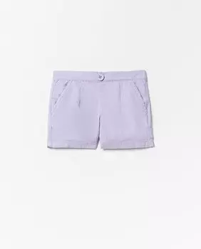 Однотонные шорты из твила Sfera, сиреневый