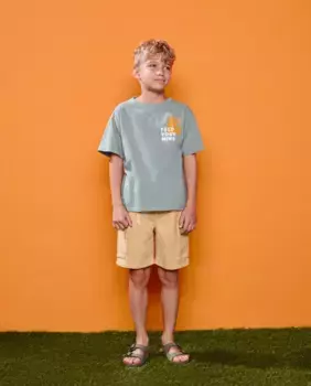 Однотонные шорты-карго для мальчика Kids El Corte Ingls, цвет 370 Ocre