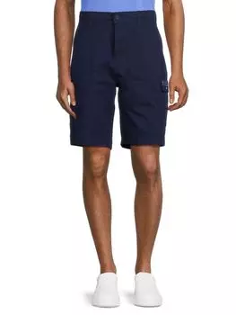 Однотонные шорты карго из твила Hurley, темно-синий