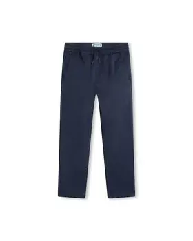 Однотонные штанишки для мальчика на кулиске Kenzo Kids, темно-синий