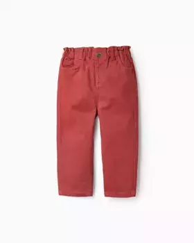 Однотонные штаны для девочки с эластичной резинкой на талии Zippy, оранжевый