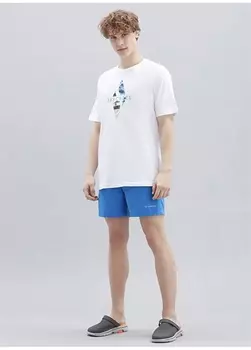Однотонные синие мужские шорты, купальник Skechers